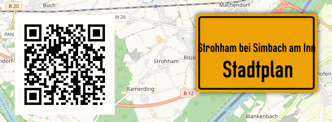 Stadtplan Strohham bei Simbach am Inn