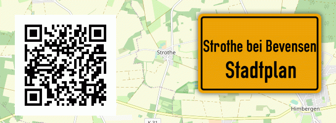 Stadtplan Strothe bei Bevensen, Lüneburger Heide