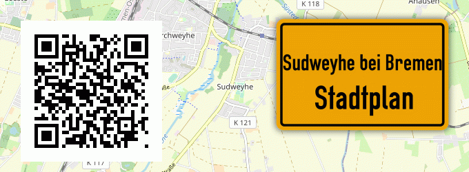 Stadtplan Sudweyhe bei Bremen