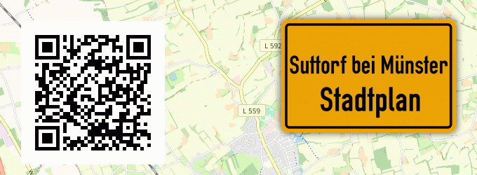 Stadtplan Suttorf bei Münster, Westfalen