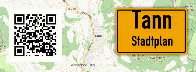 Stadtplan Tann, Kreis Hersfeld
