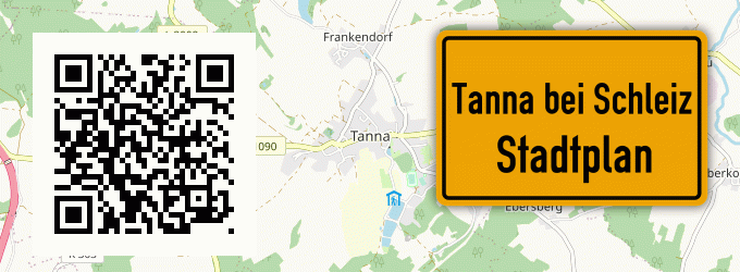 Stadtplan Tanna bei Schleiz