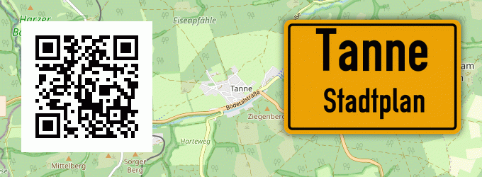 Stadtplan Tanne, Harz