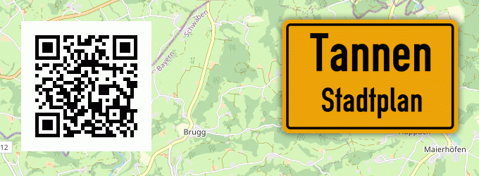 Stadtplan Tannen, Allgäu
