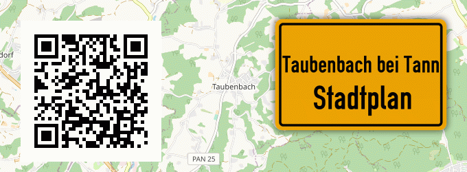 Stadtplan Taubenbach bei Tann, Niederbayern