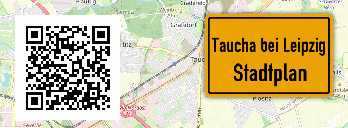 Stadtplan Taucha bei Leipzig