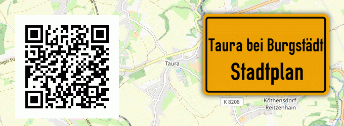 Stadtplan Taura bei Burgstädt