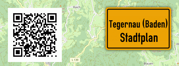 Stadtplan Tegernau (Baden)
