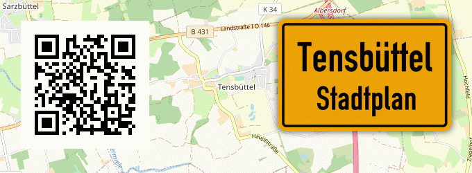 Stadtplan Tensbüttel
