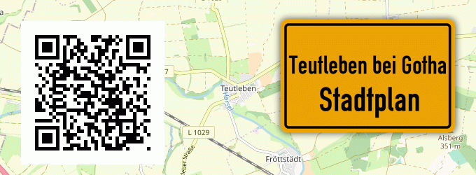 Stadtplan Teutleben bei Gotha