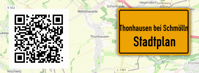 Stadtplan Thonhausen bei Schmölln