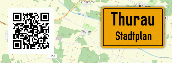 Stadtplan Thurau, Niedersachsen