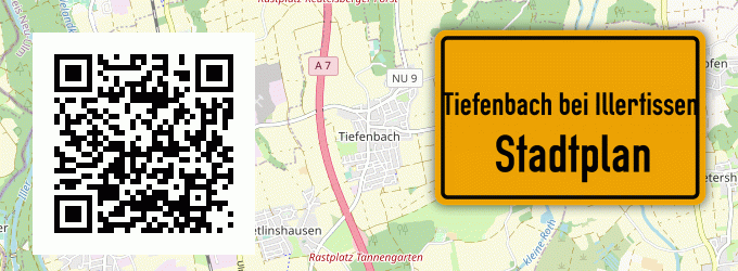 Stadtplan Tiefenbach bei Illertissen