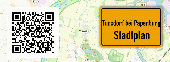 Stadtplan Tunxdorf bei Papenburg