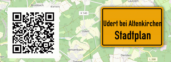Stadtplan Udert bei Altenkirchen, Westerwald