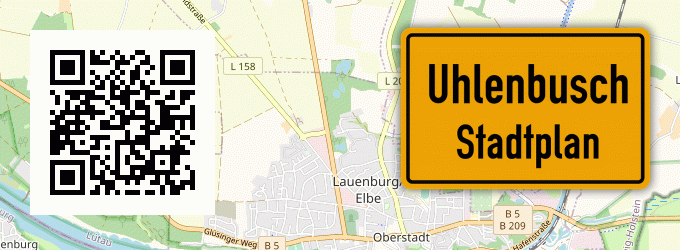 Stadtplan Uhlenbusch, Elbe