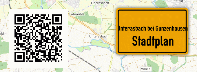Stadtplan Unterasbach bei Gunzenhausen, Mittelfranken