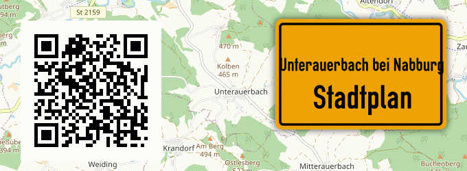 Stadtplan Unterauerbach bei Nabburg