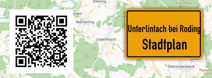 Stadtplan Unterlintach bei Roding