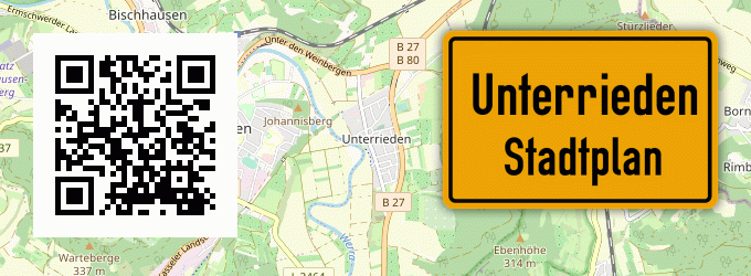 Stadtplan Unterrieden, Kreis Witzenhausen