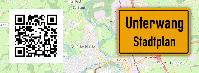 Stadtplan Unterwang, Allgäu