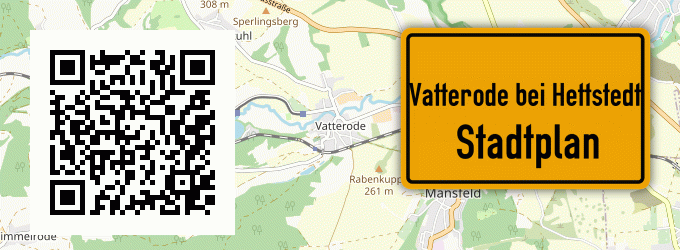 Stadtplan Vatterode bei Hettstedt, Sachsen-Anhalt