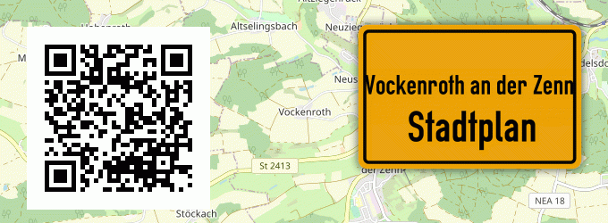 Stadtplan Vockenroth an der Zenn