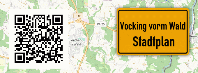 Stadtplan Vocking vorm Wald