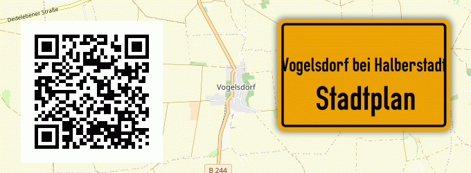 Stadtplan Vogelsdorf bei Halberstadt