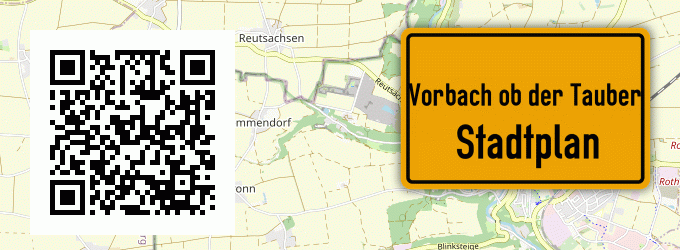 Stadtplan Vorbach ob der Tauber