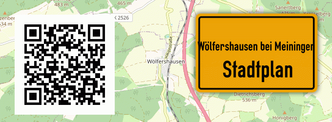 Stadtplan Wölfershausen bei Meiningen
