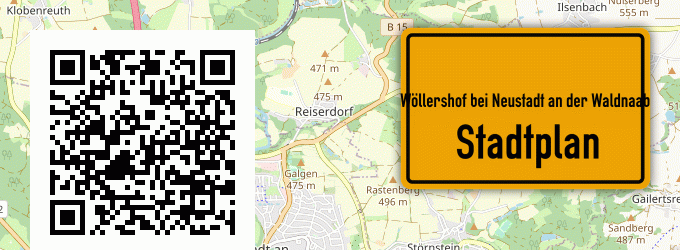 Stadtplan Wöllershof bei Neustadt an der Waldnaab