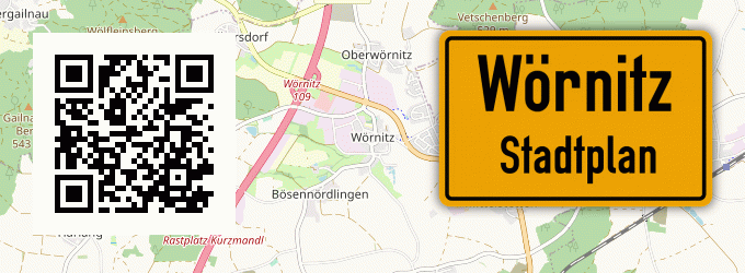 Stadtplan Wörnitz