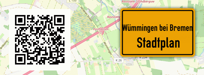Stadtplan Wümmingen bei Bremen