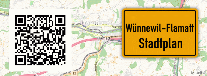 Stadtplan Wünnewil-Flamatt