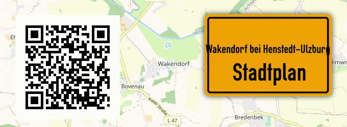 Stadtplan Wakendorf bei Henstedt-Ulzburg