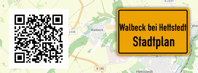 Stadtplan Walbeck bei Hettstedt, Sachsen-Anhalt