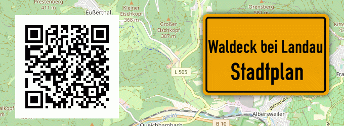 Stadtplan Waldeck bei Landau, Pfalz