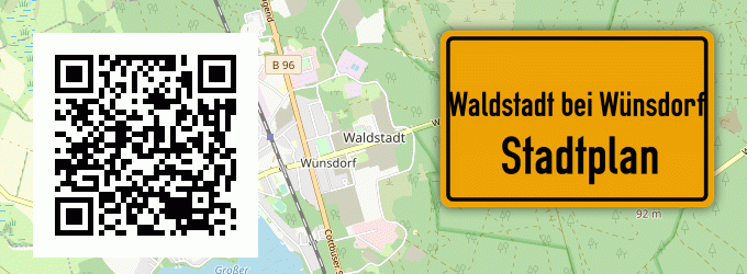 Stadtplan Waldstadt bei Wünsdorf