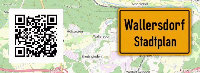 Stadtplan Wallersdorf, Kreis Alsfeld