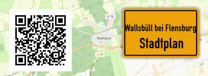 Stadtplan Wallsbüll bei Flensburg