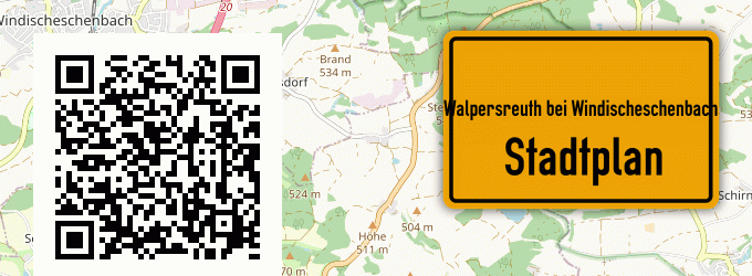 Stadtplan Walpersreuth bei Windischeschenbach
