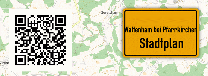 Stadtplan Waltenham bei Pfarrkirchen, Niederbayern