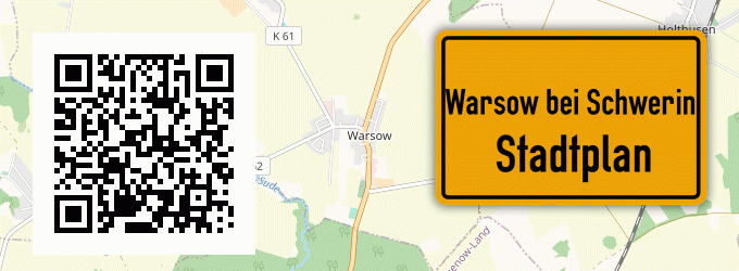 Stadtplan Warsow bei Schwerin