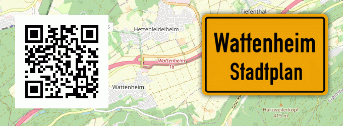 Stadtplan Wattenheim, Pfalz
