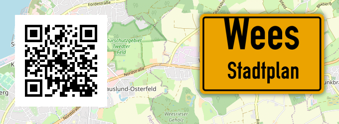 Stadtplan Wees