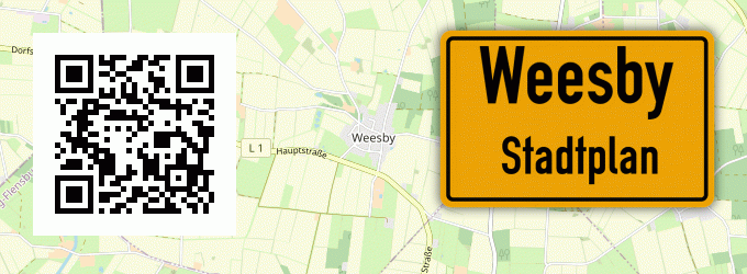 Stadtplan Weesby