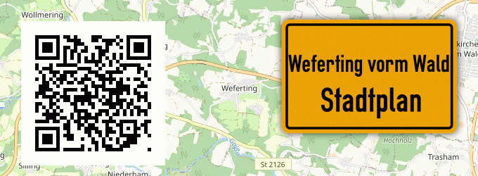 Stadtplan Weferting vorm Wald