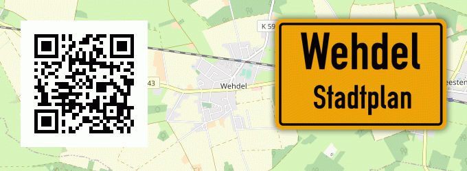 Stadtplan Wehdel, Kreis Wesermünde