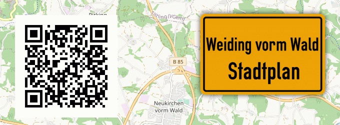 Stadtplan Weiding vorm Wald